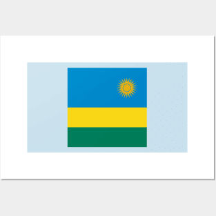 Rwanda flag Posters and Art